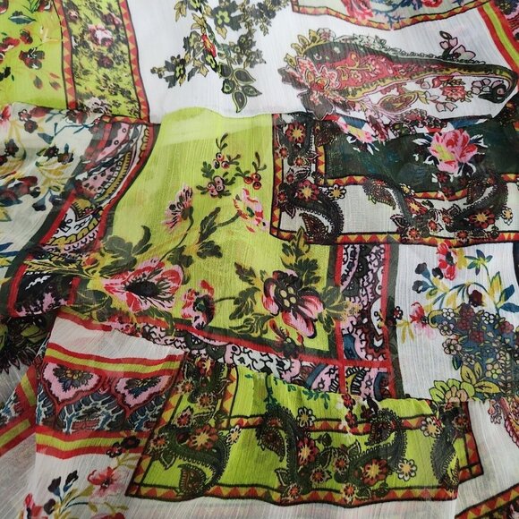 Maxi Skirt and midi Dress Women Smocked One Size Boho Patchwork Print - Picture 10 of 10